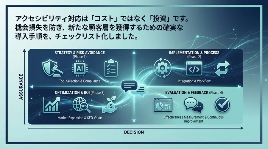経営層を納得させるAIアクセシビリティ導入｜ROI最大化と失敗回避のための実務的チェックリスト