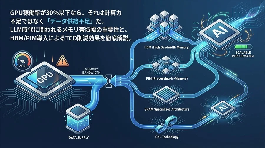 GPU稼働率30%の衝撃：LLMの「メモリの壁」を突破する次世代アーキテクチャの物理学的解剖