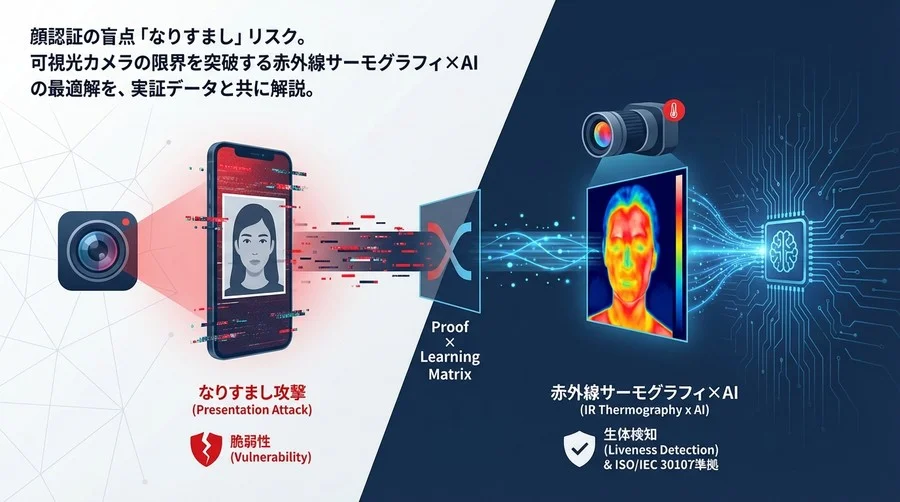 顔認証の物理的脆弱性を突く「なりすまし」手口と、赤外線サーモグラフィ×AIによる防御の物理学的証明