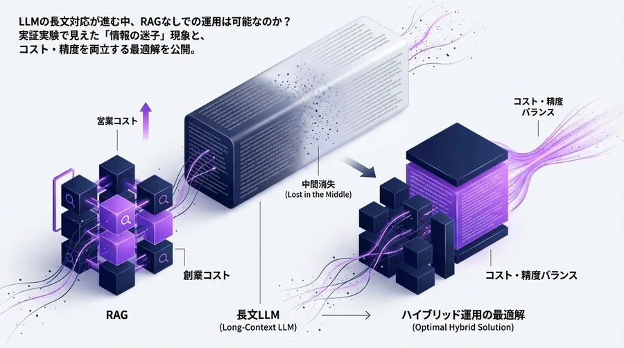 RAG廃止は是か非か？長文コンテキストLLMの「中間消失」リスクとハイブリッド運用の最適解【実証検証レポート】