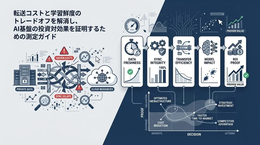 ハイブリッドクラウドAI基盤の「見えないコスト」を暴く：データ同期の健全性とROIを証明する5つのKPIフレームワーク