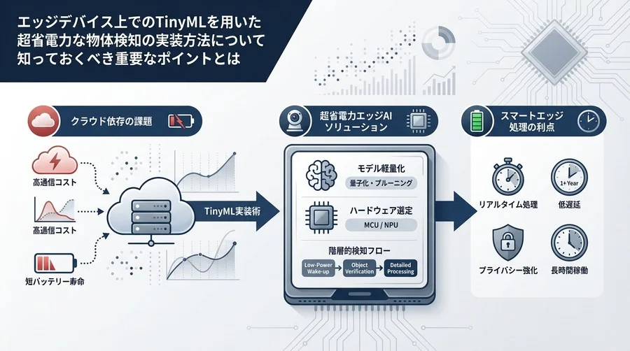 電池駆動の限界を突破するTinyML実装術：省電力物体検知のための必須用語と技術選定