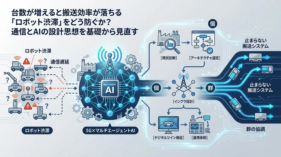 ロボット渋滞を解消する「5G×マルチエージェントAI」設計論：通信と制御を統合する5つの判断基準