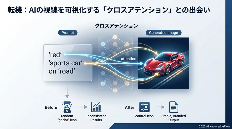 転機：AIの視線を可視化する「クロスアテンション」との出会い - Section Image