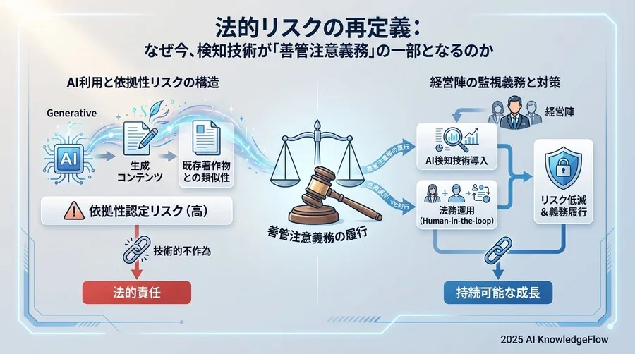 法的リスクの再定義：なぜ今、検知技術が「善管注意義務」の一部となるのか - Section Image