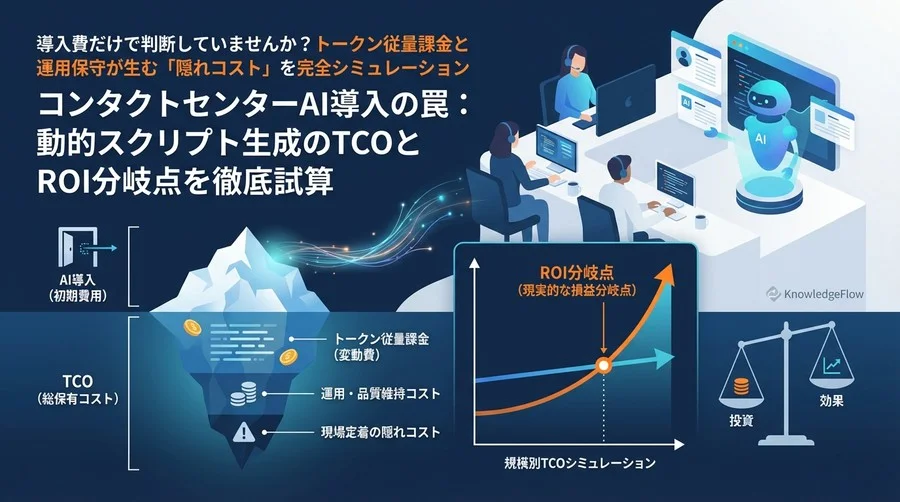 コンタクトセンターAI導入の罠：動的スクリプト生成のTCOとROI分岐点を徹底試算