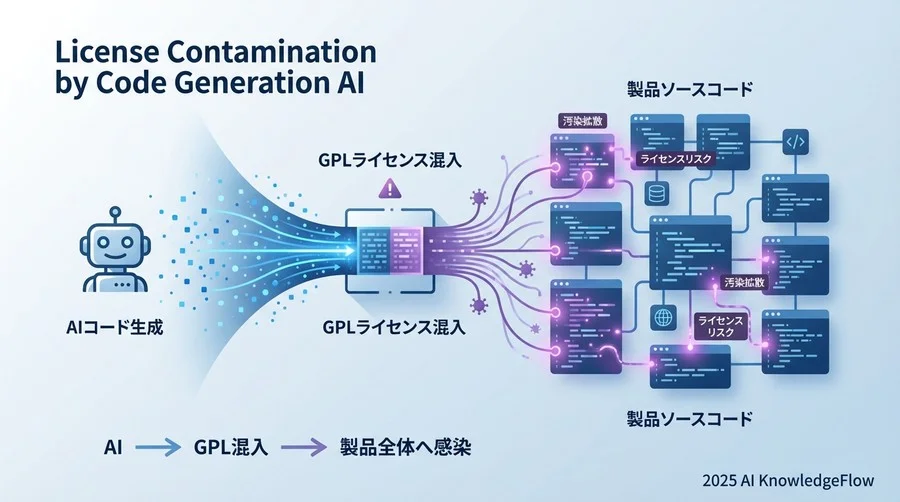 事例2：開発部門における「コード生成AI」によるライセンス汚染 - Section Image