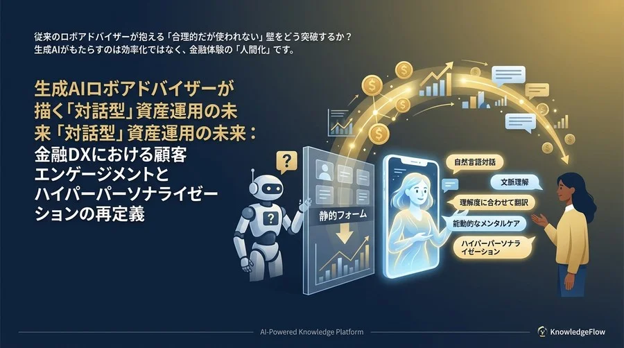 生成AIロボアドバイザーが描く「対話型」資産運用の未来：金融DXにおける顧客エンゲージメントとハイパーパーソナライゼーションの再定義