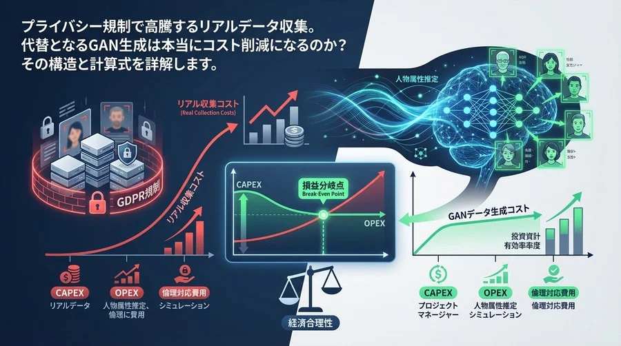 GANデータ生成の損益分岐点はどこか？リアル収集コストとの比較試算