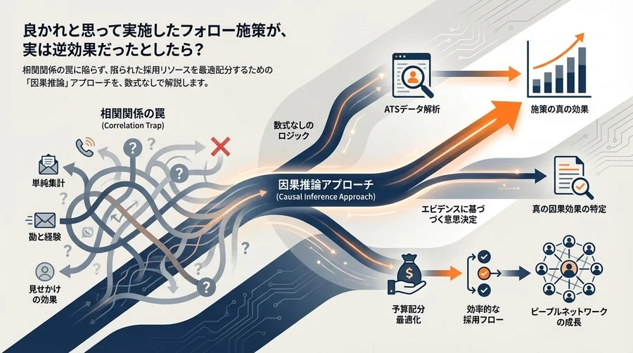 良かれと思ったフォローが逆効果？採用施策の真価を暴く「因果推論」実践講義【数式なし】