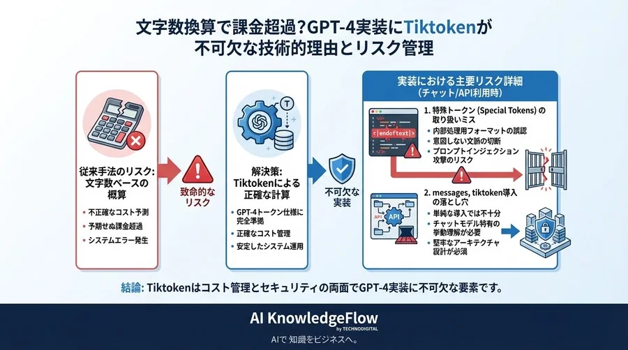 文字数換算で課金超過？ChatGPT実装にTiktokenが不可欠な技術的理由とリスク管理 - Conclusion Image