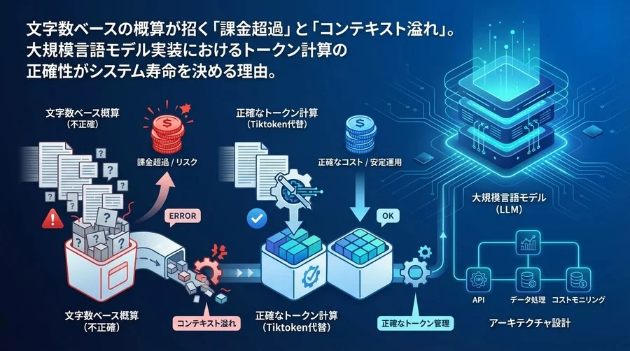 文字数換算で課金超過？ChatGPT実装にTiktokenが不可欠な技術的理由とリスク管理