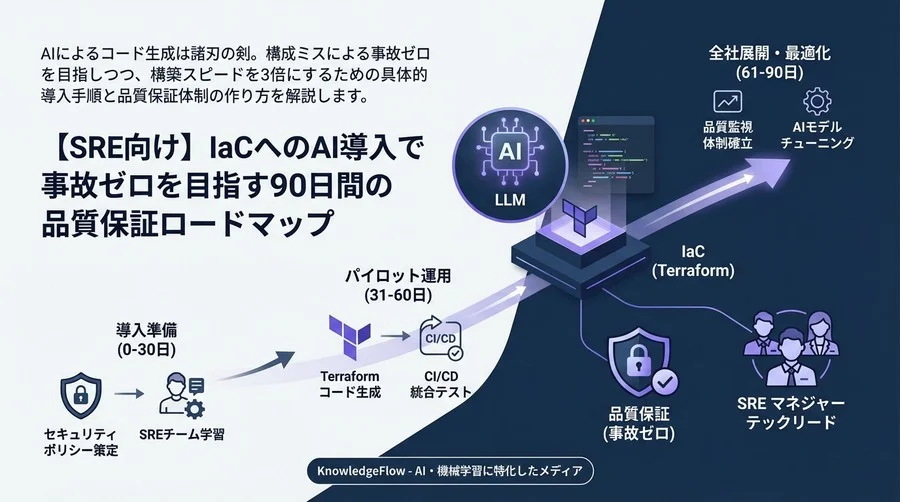 【SRE向け】IaCへのAI導入で事故ゼロを目指す90日間の品質保証ロードマップ