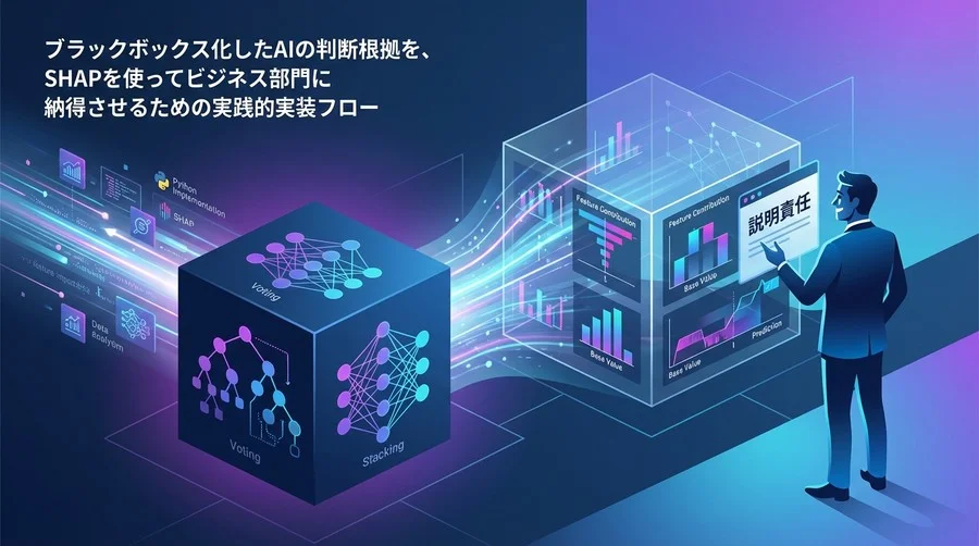 ブラックボックスを透明化せよ：SHAPで挑む複雑なアンサンブルAIモデルの説明責任と実装フロー