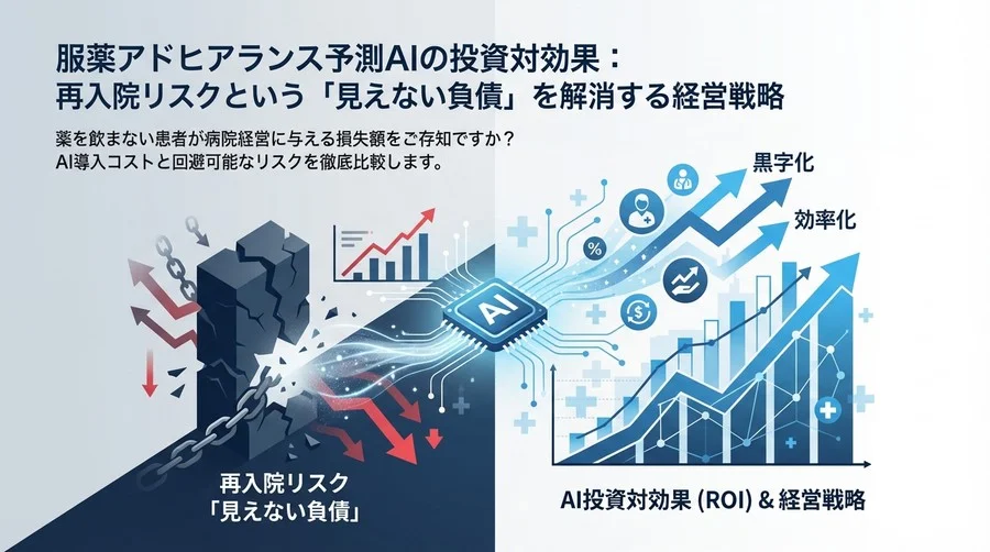 服薬アドヒアランス予測AIの投資対効果：再入院リスクという「見えない負債」を解消する経営戦略