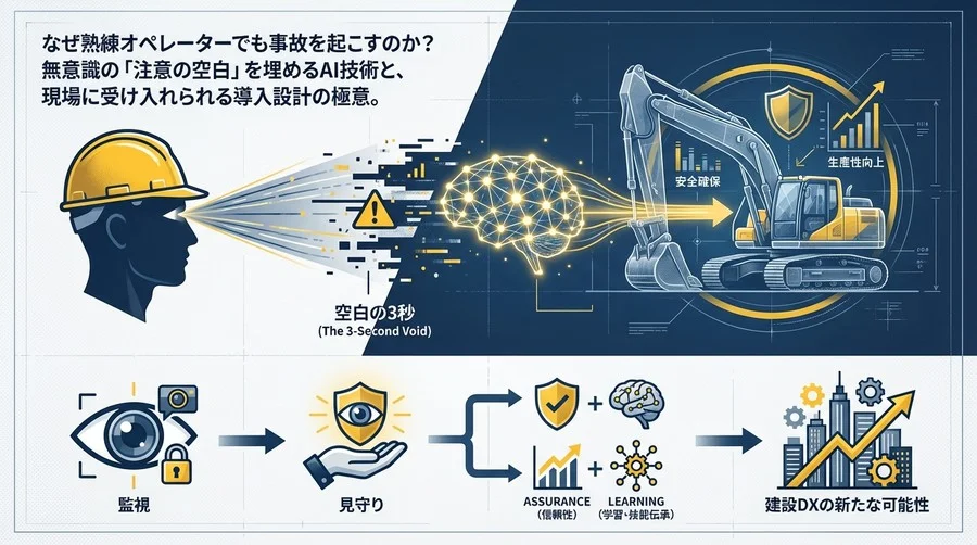 「監視」から「見守り」へ：建機事故の“空白の3秒”を埋める視線解析AIの技術と現場定着の心理学