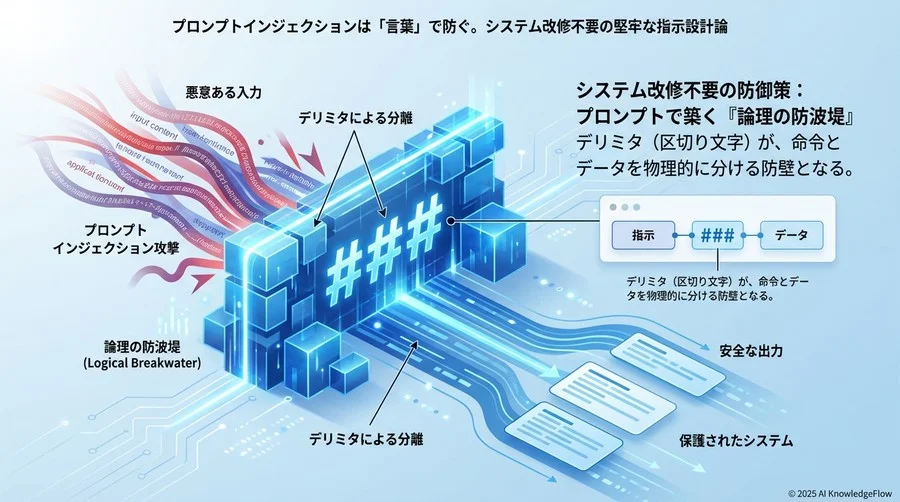 システム改修不要の防御策：プロンプトで築く「論理の防波堤」 - Section Image