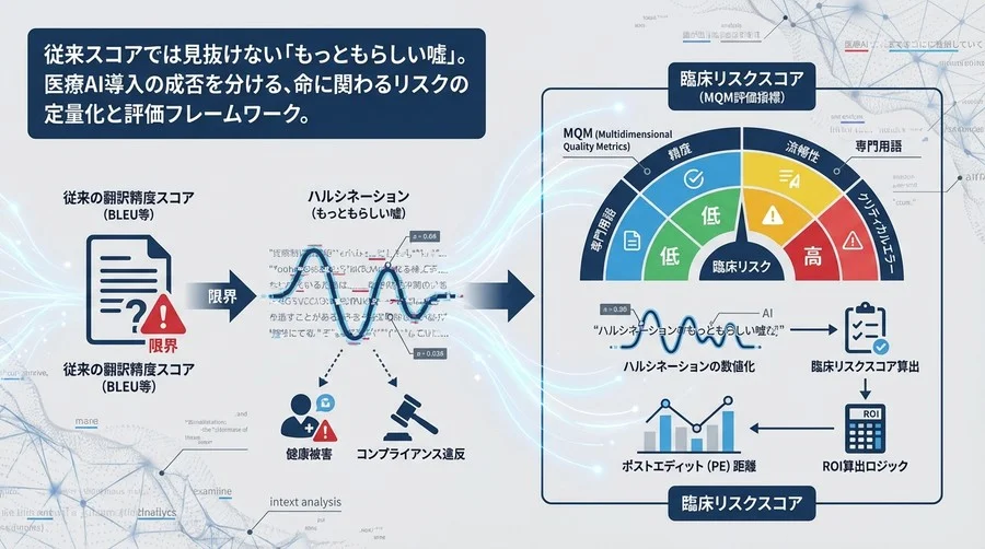 医療AI翻訳の導入可否を決める「臨床リスクスコア」とは？ハルシネーションを数値化するMQM評価指標