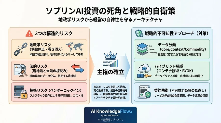 ソブリンAI投資の死角：現地進出企業が直面する地政学リスクと自衛策 - Conclusion Image