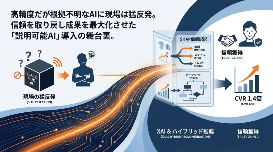高精度AIが現場で拒絶される理由：「説明可能な推薦」で信頼とCVRを勝ち取ったアパレルECの全記録