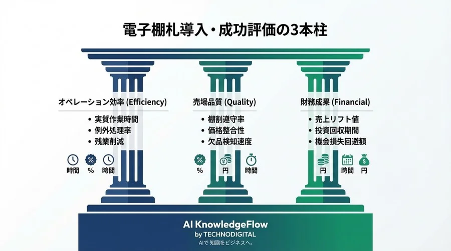 電子棚札導入のROIは「棚割遵守率」で決まる：自動紐付けAIによる店舗DXの定量的評価手法 - Conclusion Image
