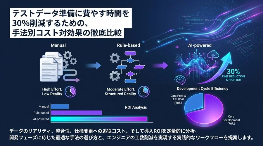 テストデータ自動生成で開発工数を30%削減？AI対従来手法のROI徹底比較