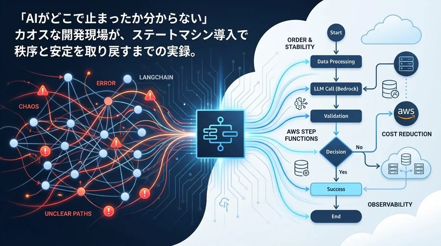 【実録】LangChainのカオスをAWS Step Functionsで鎮圧した話：AIワークフロー再生の記録