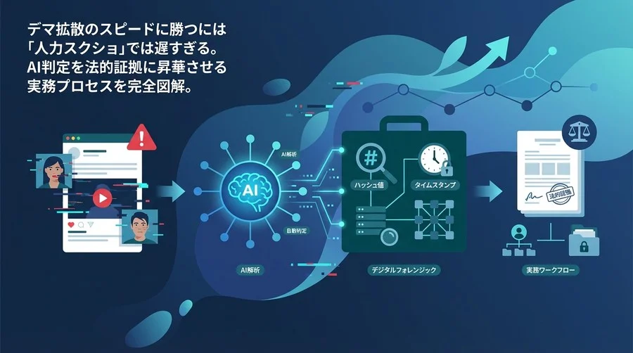 SNSフェイク判定の法的証拠化：AI解析とフォレンジックの実務ワークフロー