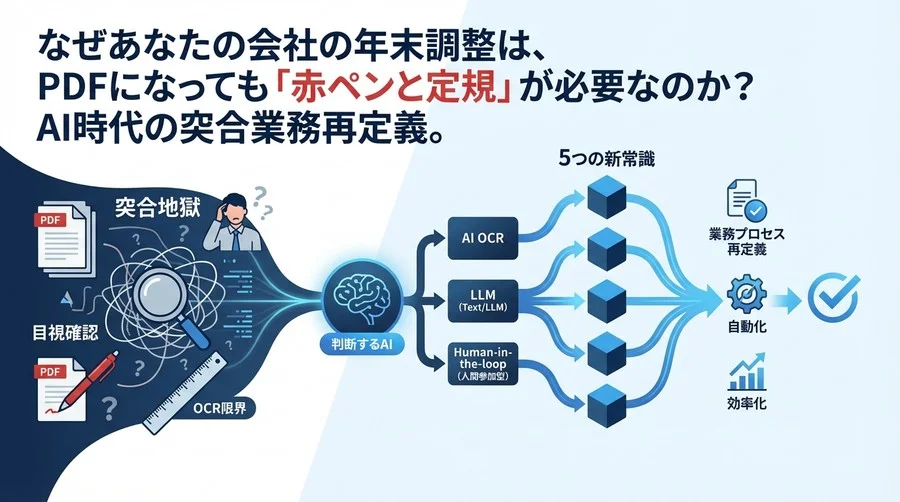 年末調整の「突合地獄」を打破する：AI OCRを超えた「判断するAI」による業務プロセス再定義