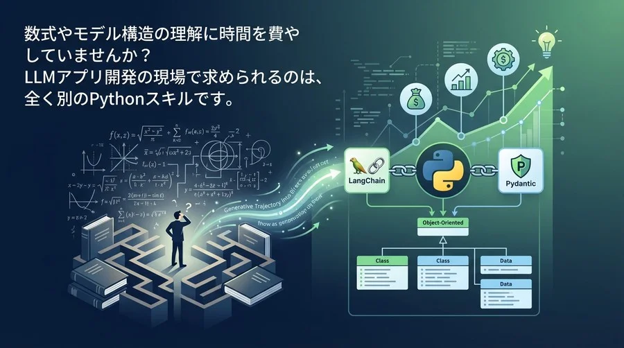 LangChain開発に「機械学習の数式」は不要？AIエージェント実装で真に問われるPython設計力と学習ロードマップ