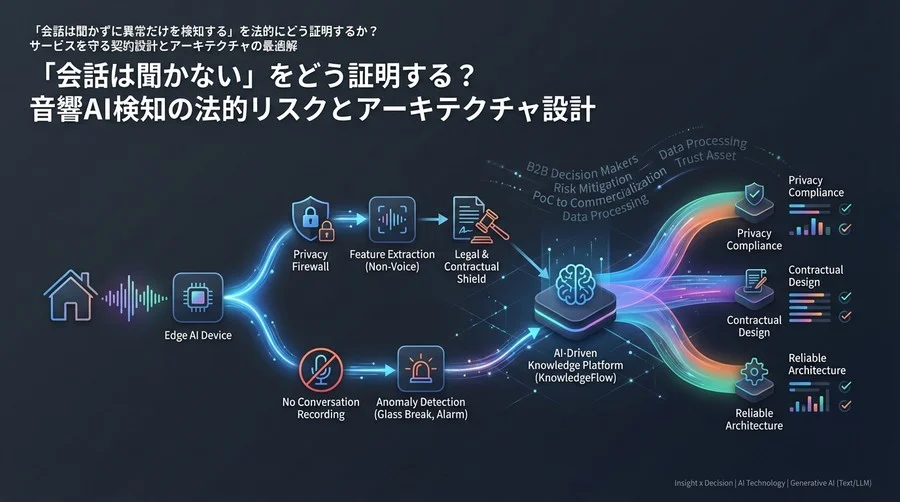 「会話は聞かない」をどう証明する？音響AI検知の法的リスクとアーキテクチャ設計