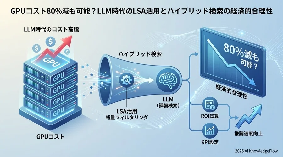 ROI試算：BERT単体 vs LSAハイブリッド構成 - Section Image