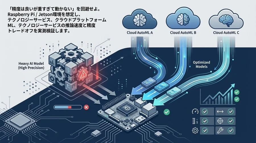 【実測検証】エッジAIの「重すぎて動かない」を回避せよ。3大クラウドAutoML推論速度対決