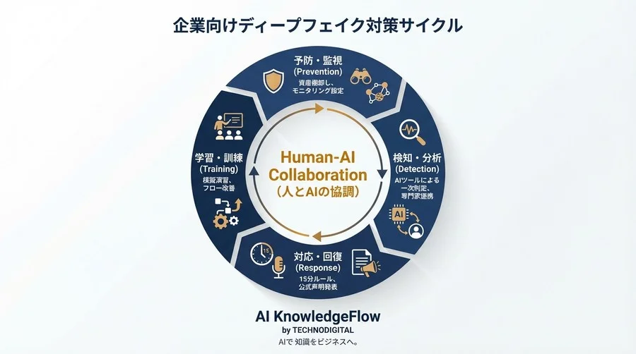 社長の偽動画が拡散？技術ゼロで始める企業向けAI真偽判定ツール導入と初動対応の全手順 - Conclusion Image