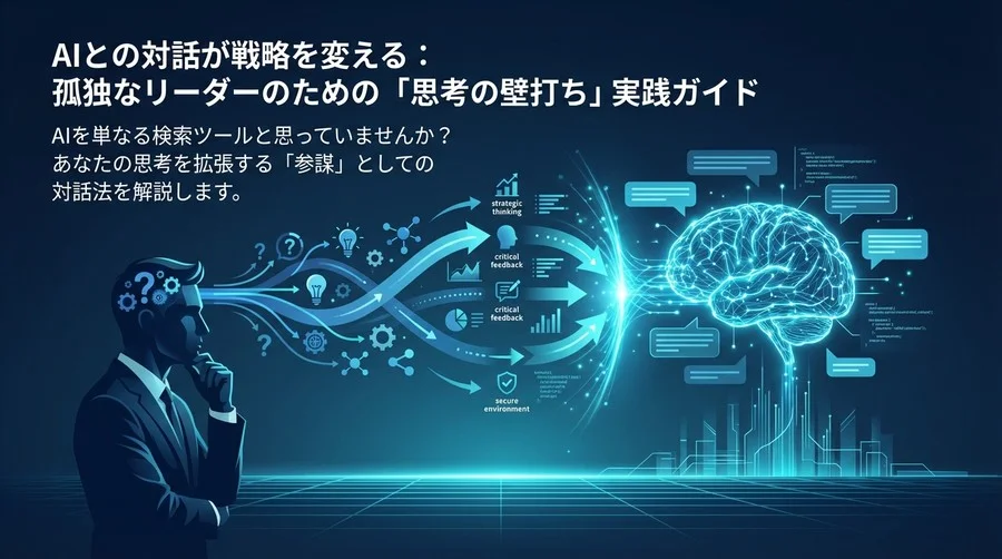 AIとの対話が戦略を変える：孤独なリーダーのための「思考の壁打ち」実践ガイド