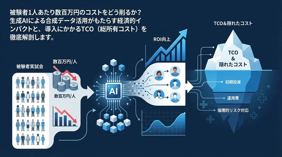 臨床試験×生成AI合成データ｜被験者コスト削減のROIと隠れたTCOを徹底試算