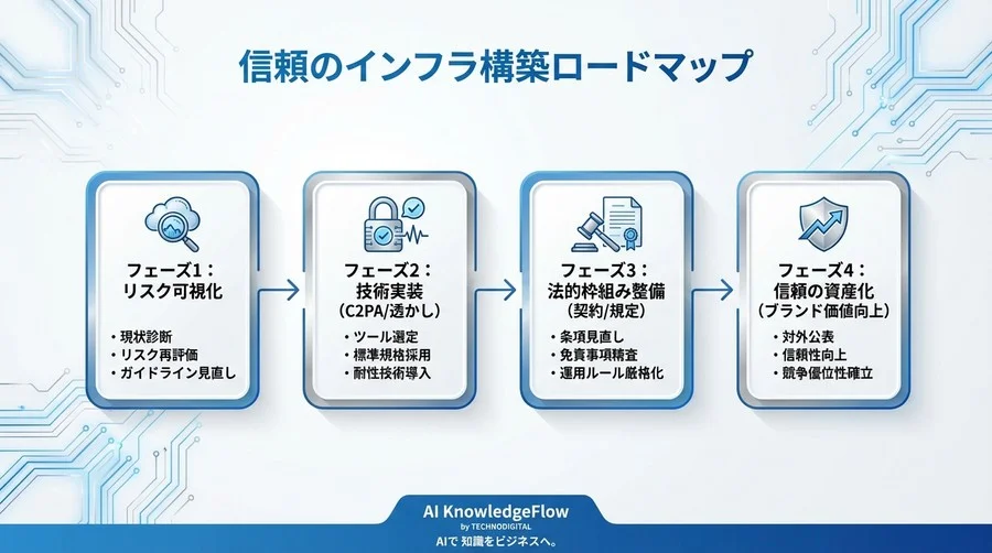 ディープフェイク対策の法的盲点：技術による「真正性証明」が企業を守る最強の契約実務 - Conclusion Image