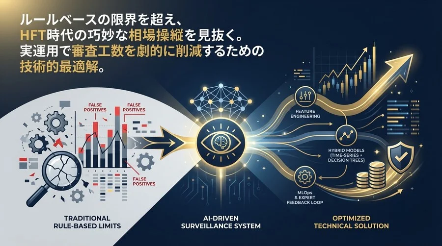 ルールベース検知の限界突破：見せ板・相場操縦を見抜くAI監視システム構築の技術的最適解