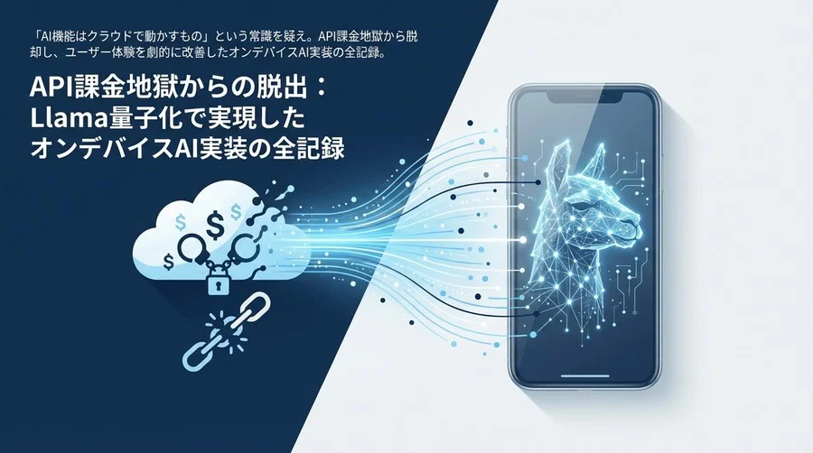 API課金地獄からの脱出：Llama量子化で実現したオンデバイスAI実装の全記録