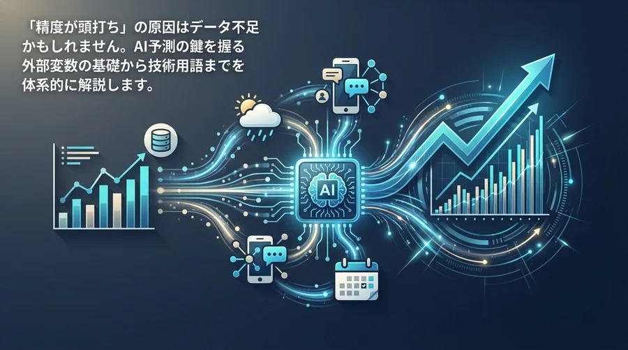 需要予測の「精度頭打ち」を打破する外部変数活用術：気象からSNSまで、AIに教えるべきデータの選び方と統合の勘所