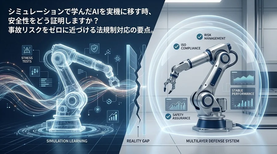 AIロボットアームの「暴走」を防ぐSim2Real安全証明の実践──ISO規格準拠とリスク管理の鉄則