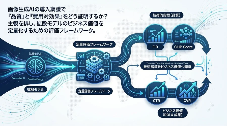 画像生成AIのROIを証明する：拡散モデル導入のための「品質」と「成果」の定量評価フレームワーク