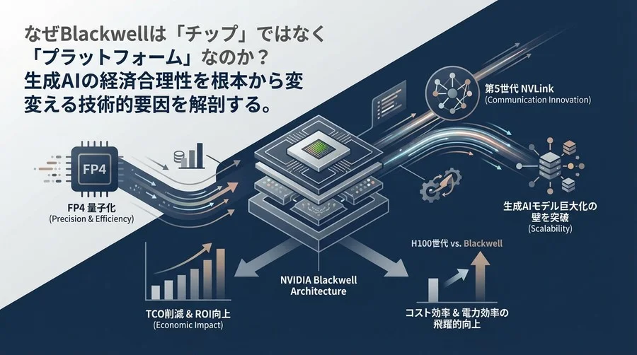 NVIDIA Blackwellの経済学：FP4量子化と通信革新が変える生成AIのTCO構造