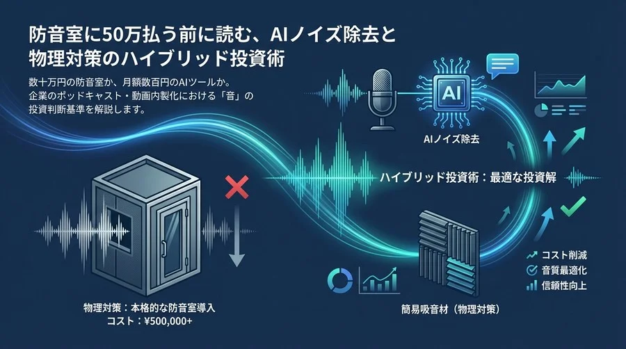 防音室に50万払う前に読む、AIノイズ除去と物理対策のハイブリッド投資術