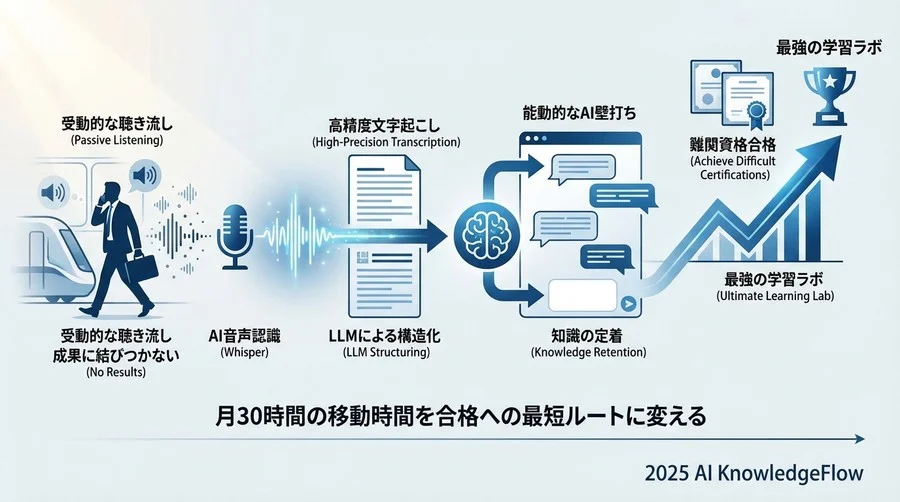 実践フロー①：講義動画・音声の「ハイブリッド・インプット」最適化 - Section Image