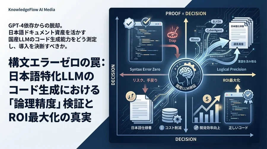構文エラーゼロの罠：日本語特化LLMのコード生成における「論理精度」検証とROI最大化の真実