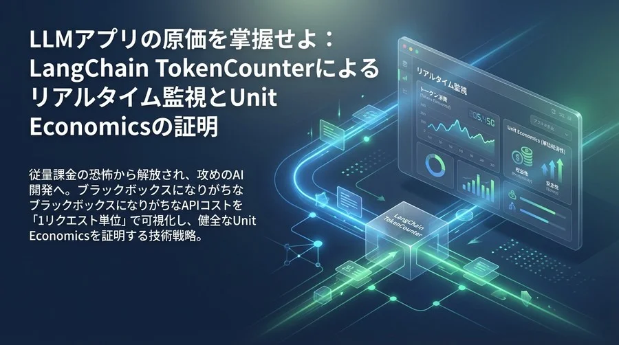 LLMアプリの原価を掌握せよ：LangChain TokenCounterによるリアルタイム監視とUnit Economicsの証明