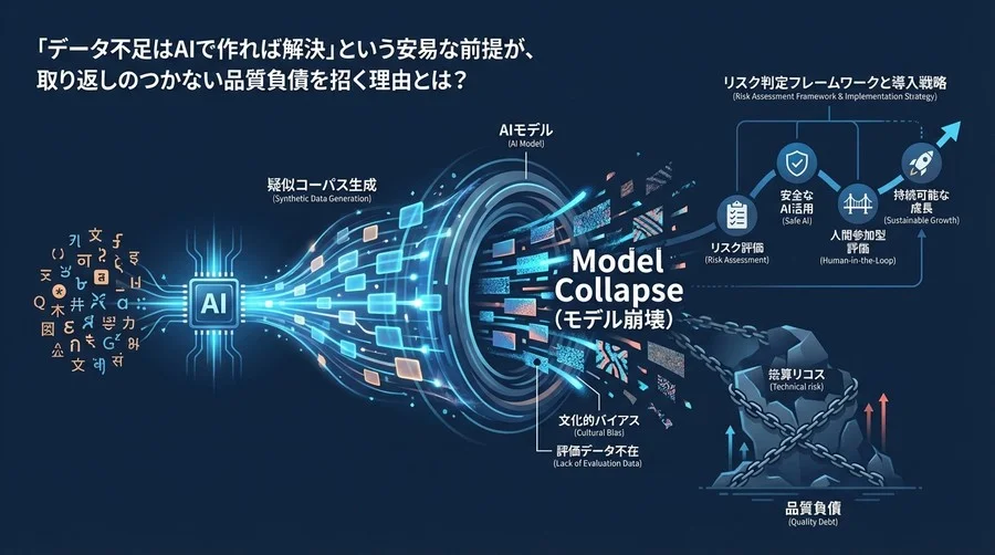 低リソース言語AI開発の落とし穴：疑似コーパス生成が招く「モデル崩壊」と品質負債の正体