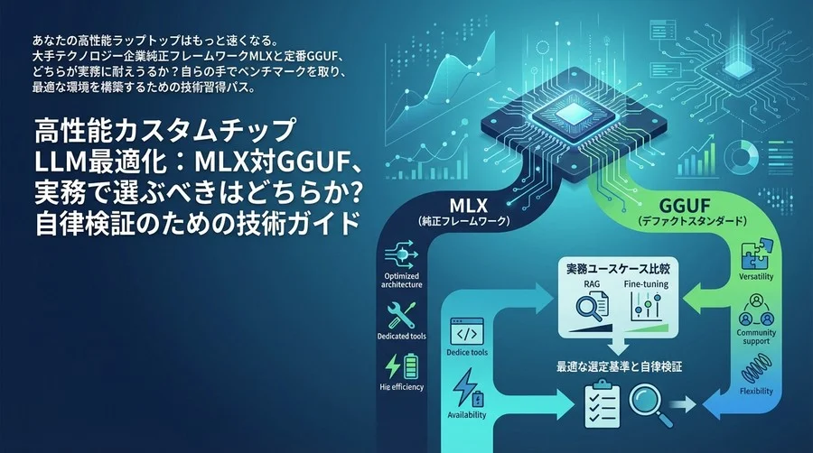 Apple Silicon LLM最適化：MLX対GGUF、実務で選ぶべきはどちらか？自律検証のための技術ガイド