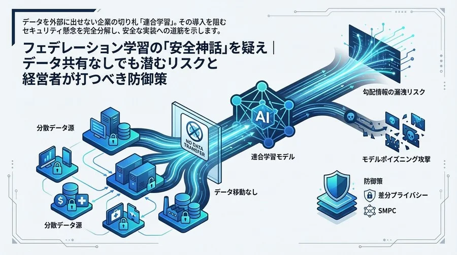 フェデレーション学習の「安全神話」を疑え｜データ共有なしでも潜むリスクと経営者が打つべき防御策